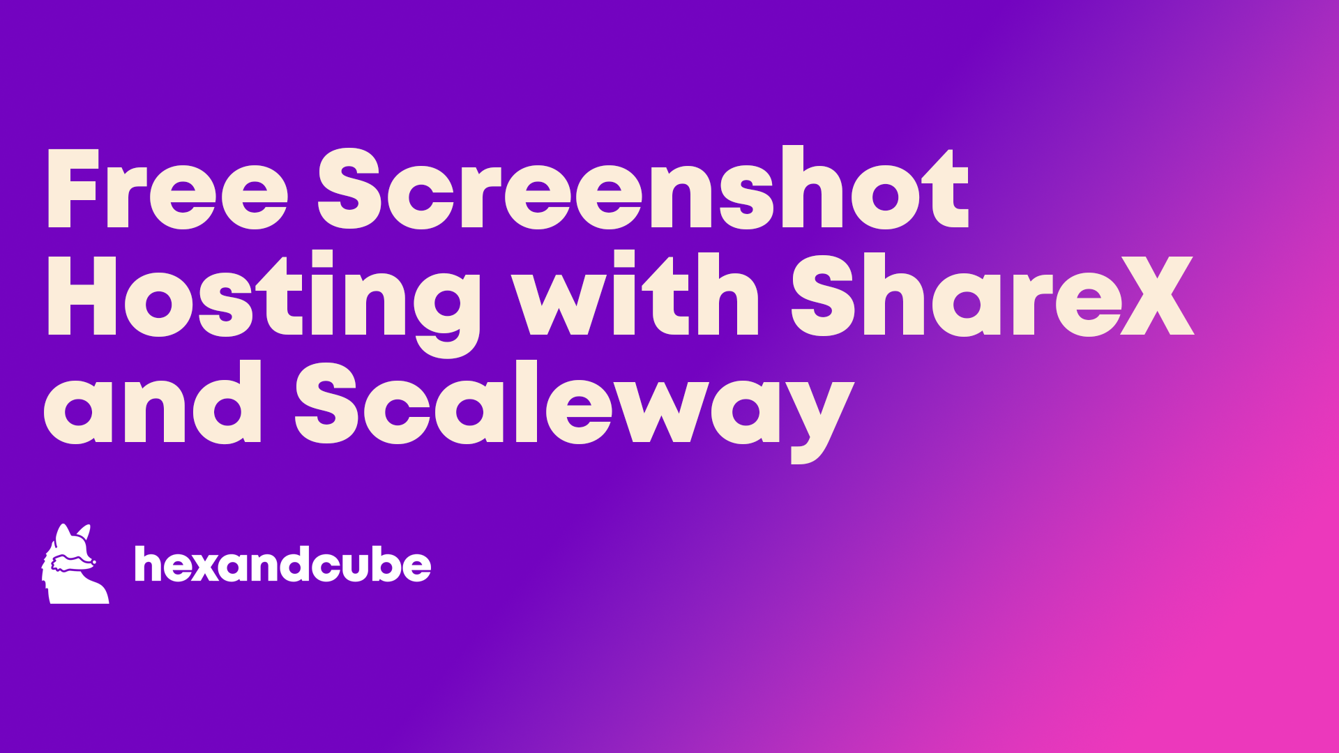 Free screenshot hosting with ShareX and Scaleway